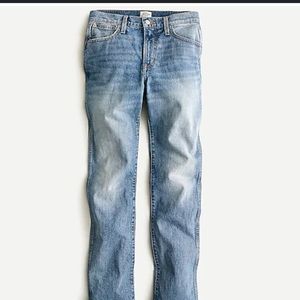 J.Crew 9" Rise slim straight jean in Tahoe wash